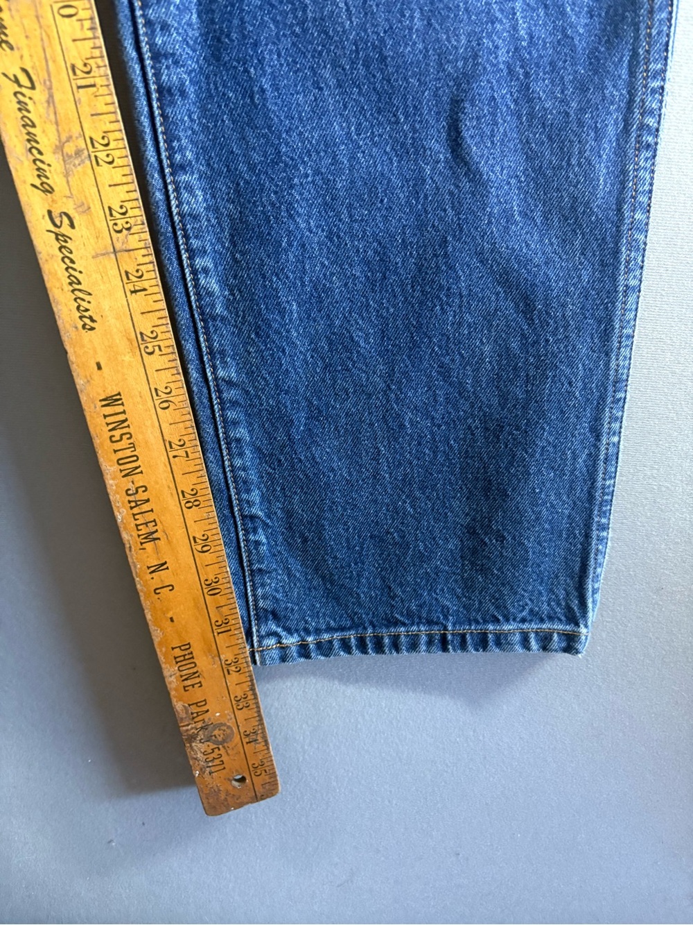 Khaite Albi Cotton Super High Rise Rigid Straight Leg Denim Jeans 27 Read - Picture 9 of 10